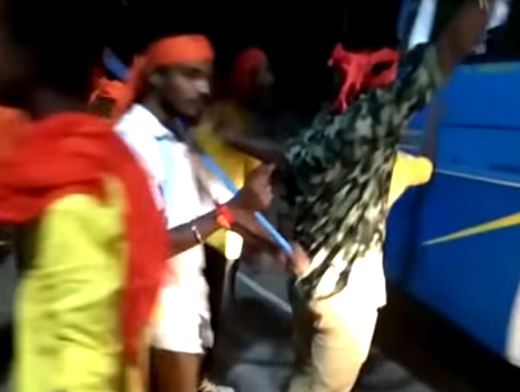 BJP workers threatning Mithun Rai